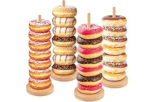 Fancy 4-tier Bamboo Bagel Stand for Parties