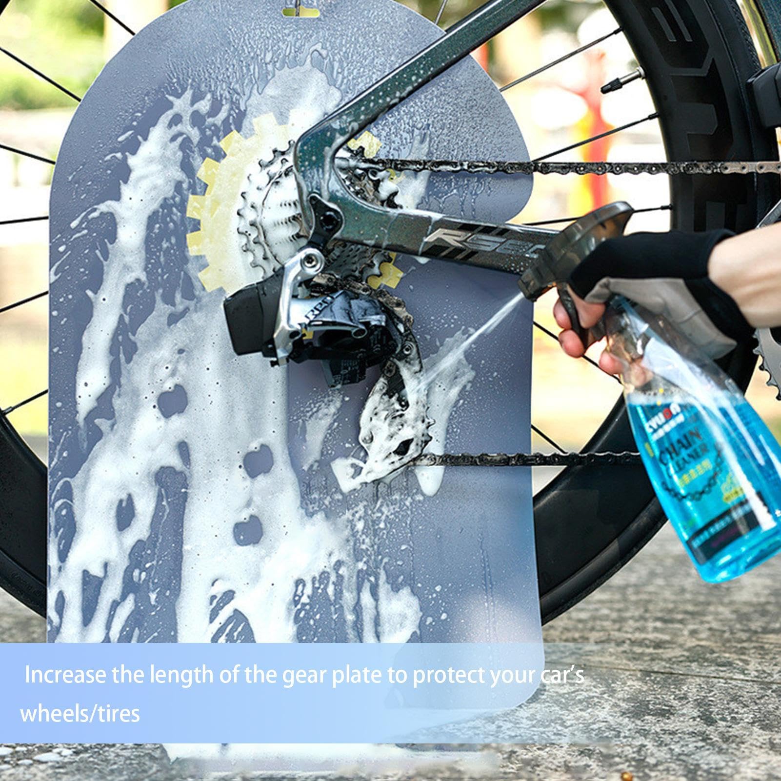 Housse de protection pour frein à disque de vélo – 51 x 33,5 cm, longue durée de vie | Accessoires de protection pour vélo faciles à installer, protectin anti-salissures pour le nettoyage