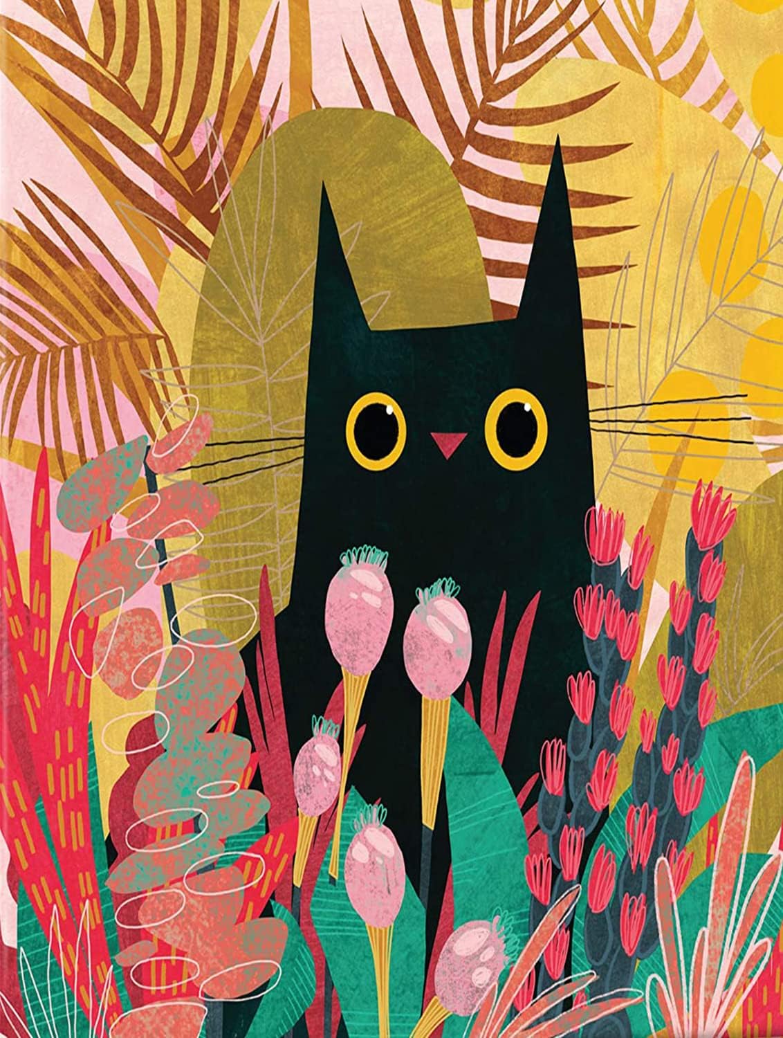 GemZono 5D DIY Diamond Painting Kit, Black Cat Diamond Art