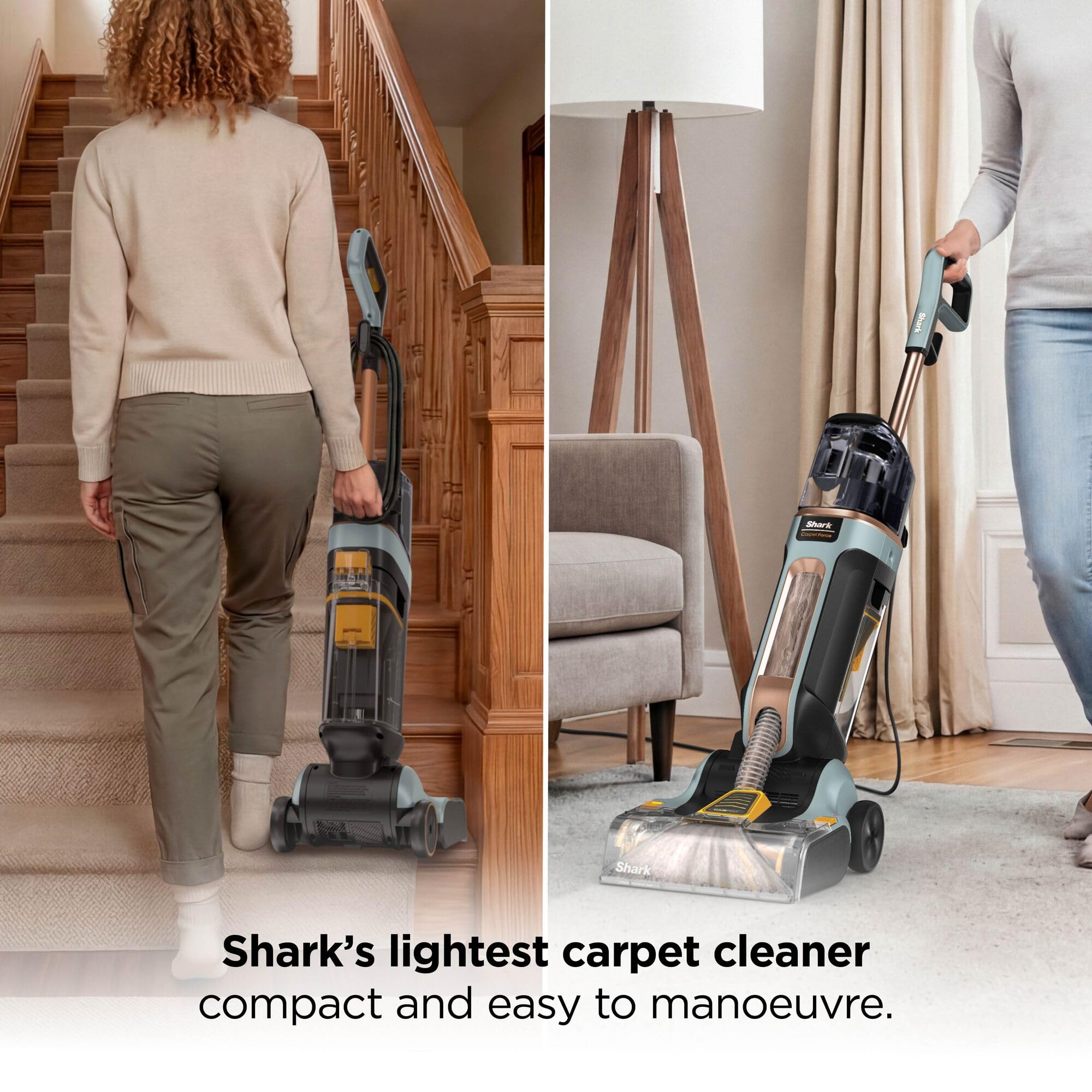 Shark CarpetForce - Limpiador de alfombras ultra vertical con HairPro