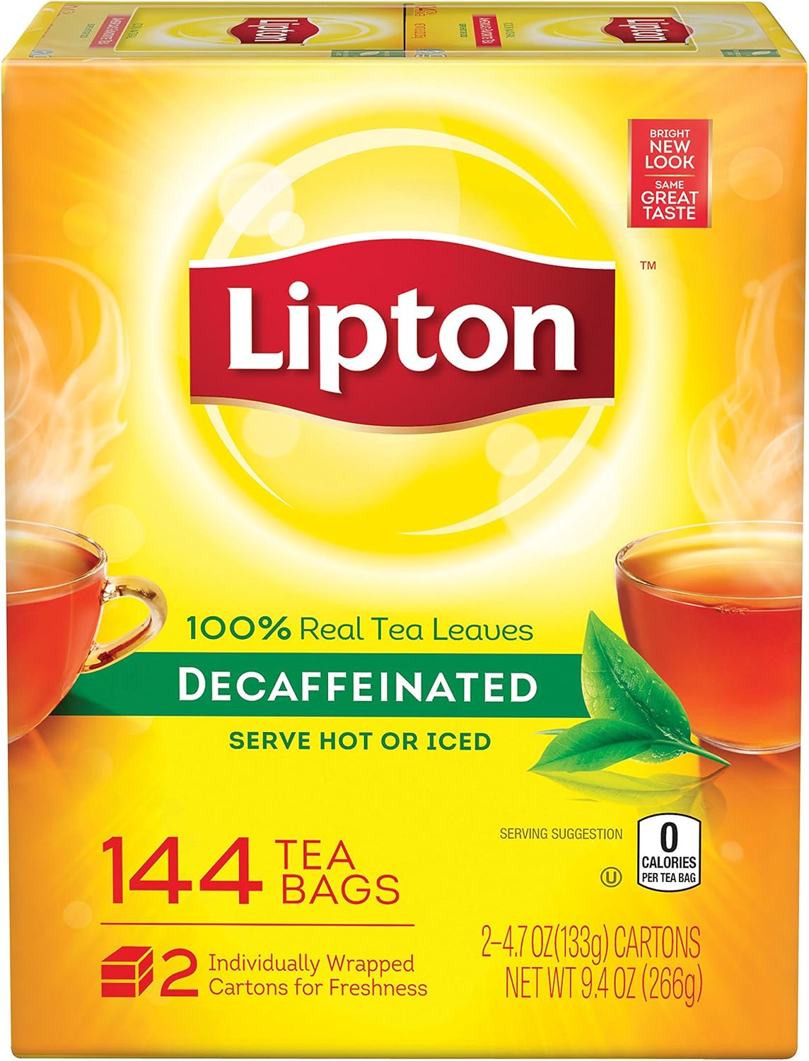 Lipton Decaffeinated Black Tea Bags – Bulk 144 Count Pack