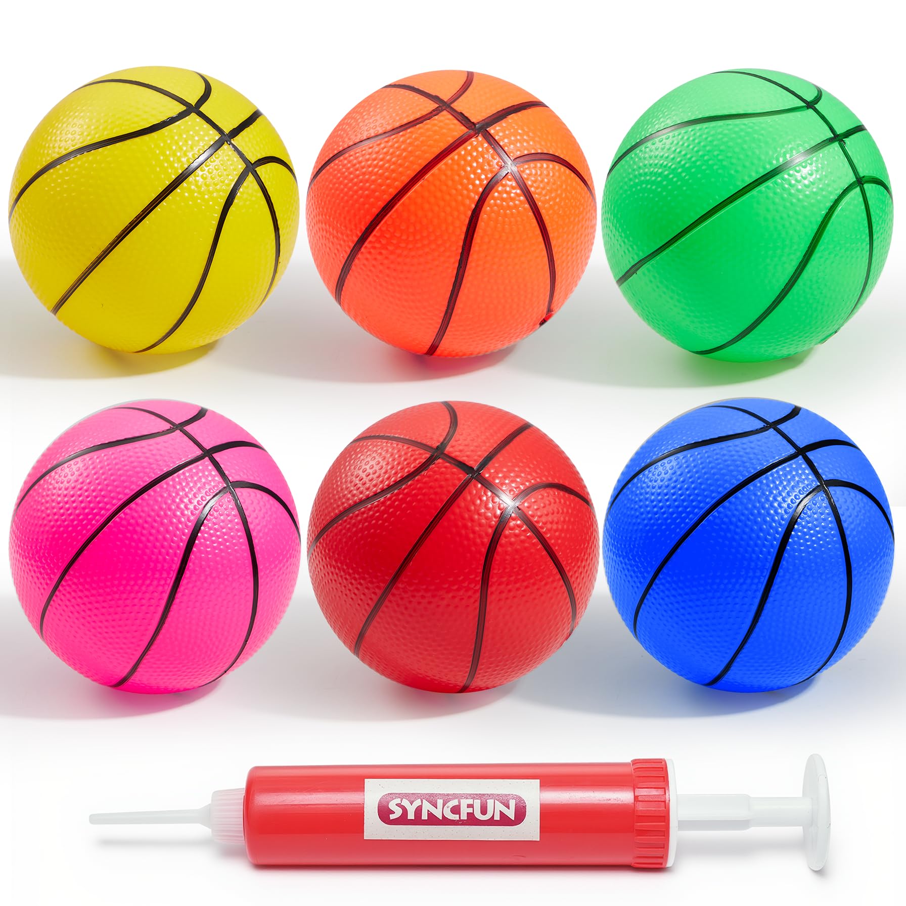 SYNCFUN six pack of mini basketballs