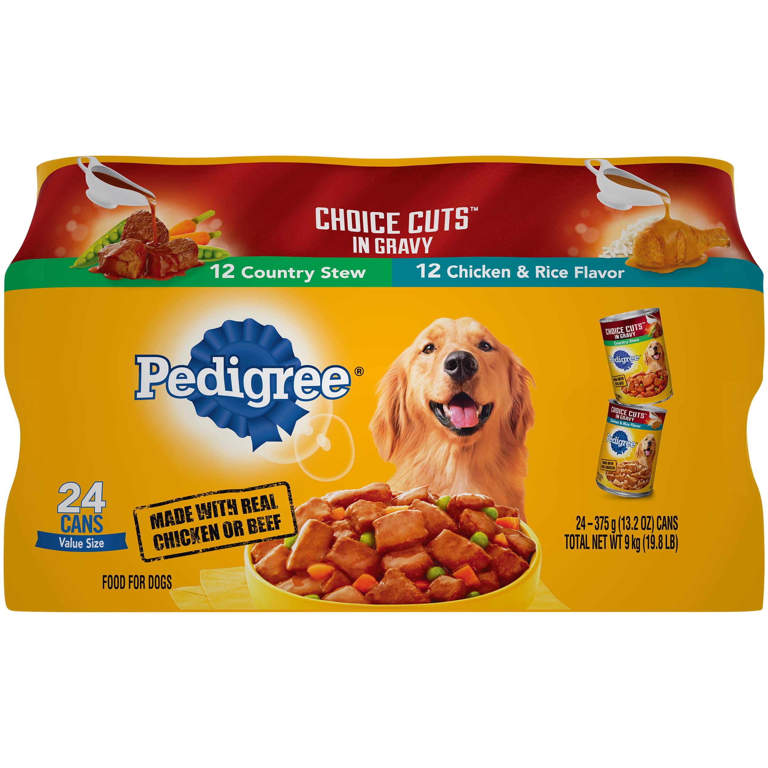 PEDIGREE CHOICE CUTS IN GRAVY Adult Canned Wet Dog Food, Variety Packs