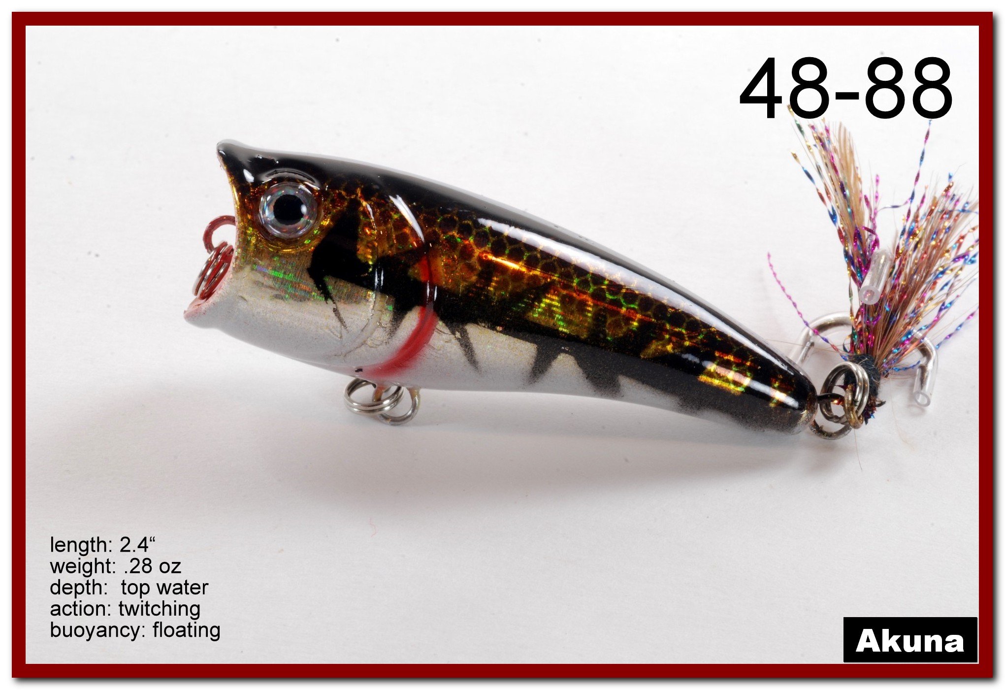 Amazon | Akuna トップドッグシリーズ 2.4インチ トップウォーター