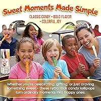 Vista 7 de Fusion Select 24 Crystal Rock Candy Sticks - Sweet Hard Sugar Lollipop Snacks with Strong Flavors - Assorted Large, Individually Wrapped Candies