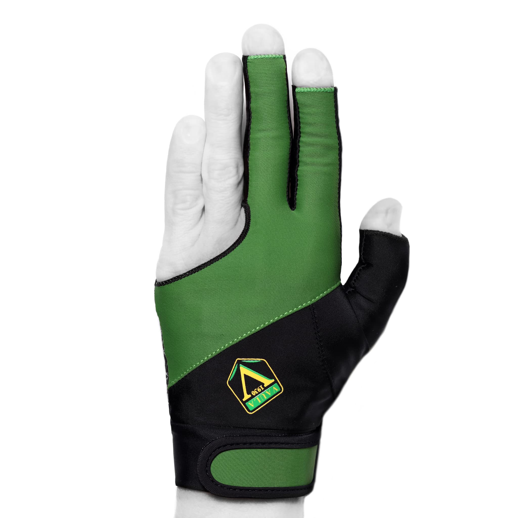 Guanto Da Biliardo VAULA Per Mano Sinistra O Destra - Alte Prestazioni (Nero/Verde)