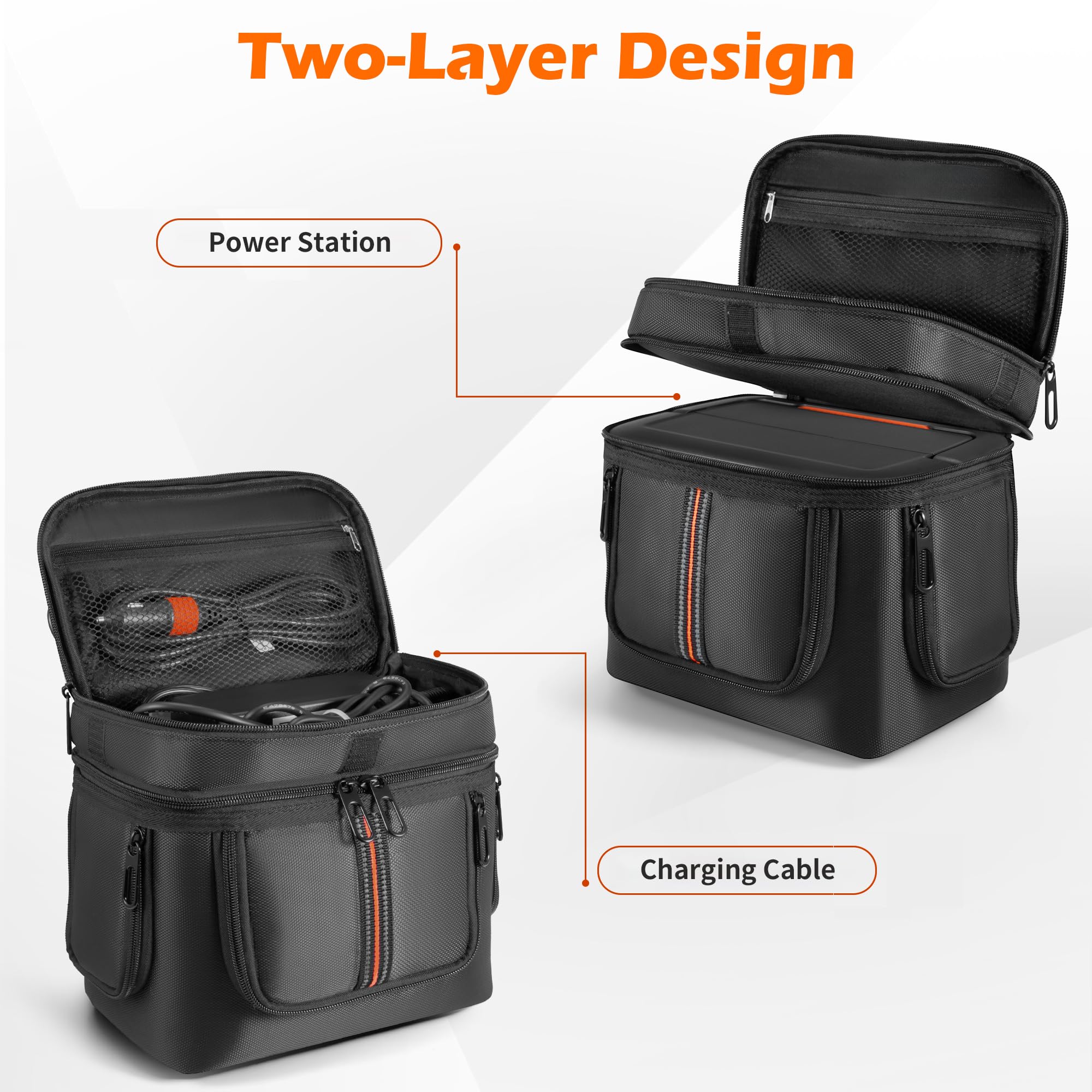 Borsa portatile per centrali elettriche Jackery Explorer 240 v2 256Wh LiFePO, custodia da viaggio per generatore solare