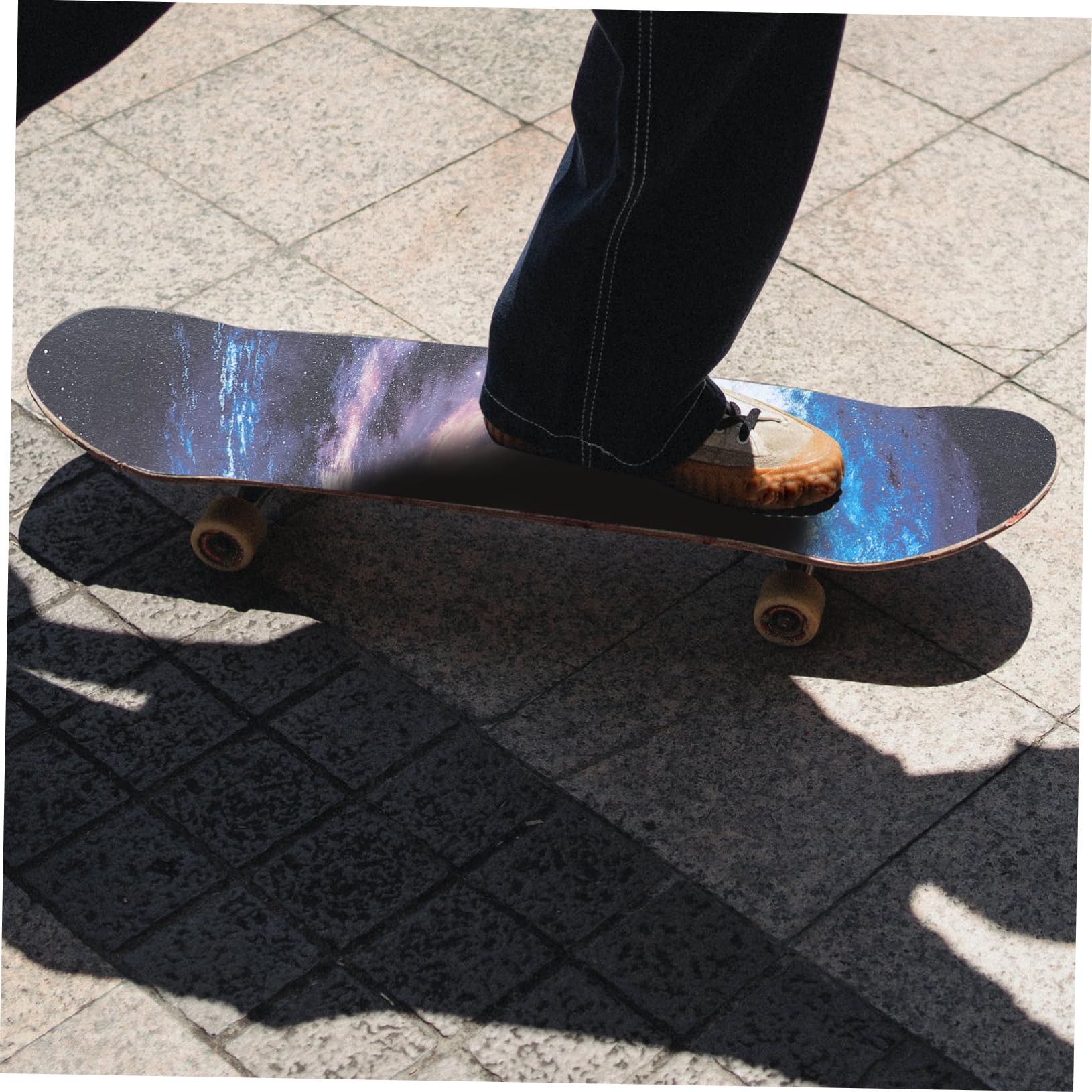 ibasenice 2 Stück Skateboard Sandpapier Grip Tape Wasserdichtes Rutschfestes Zubehör für Skateboards und Scooter zum Schutz Dekoration Selbstklebend Langlebig für Skateboarder