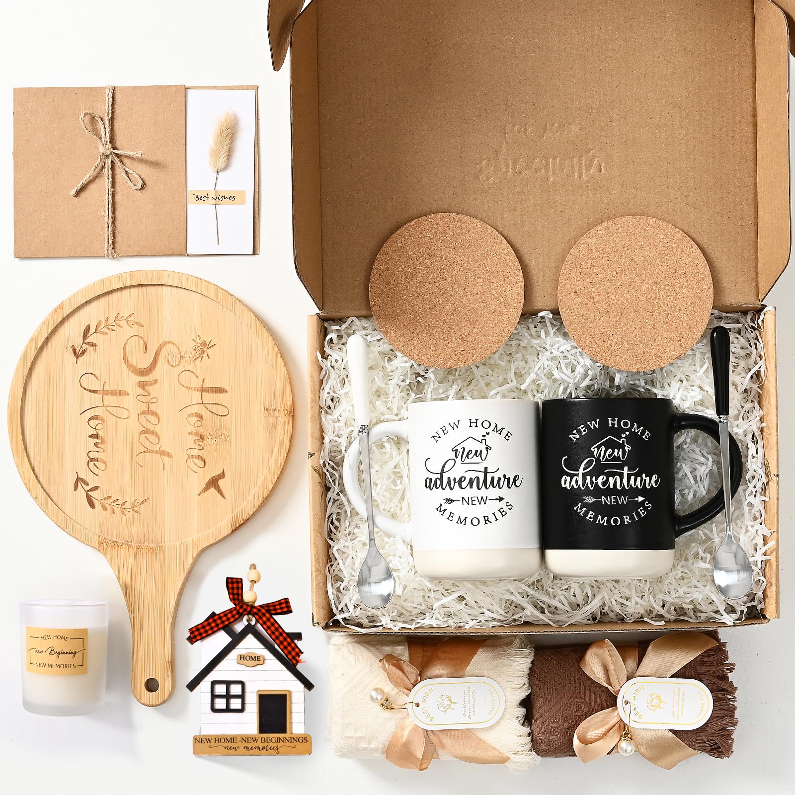 YHRJWN 13 Pcs House Warming Gifts New Home, Housewarming Gifts New Home, Closing Tokens for House Buyers, House Warming Gift for Women Men Friends, Housewarming Gift Box