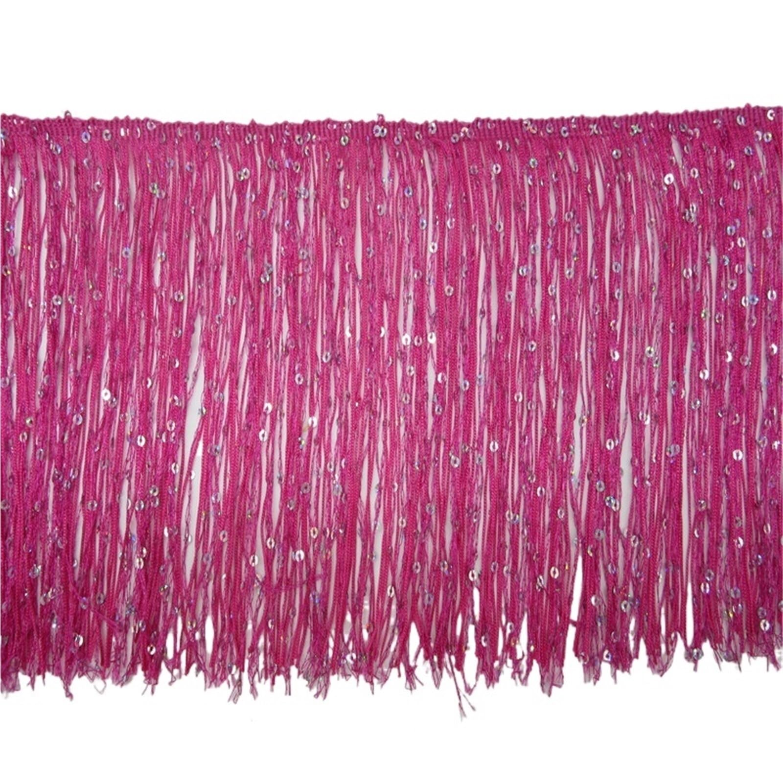 Tassel Fringe Trim 1 Yards/lot Fringe Lace Tassel Ribbon Sew Latin Dress Stage Garment Curtain DIY Sewing Accessories Sequins Trim(Color 1)