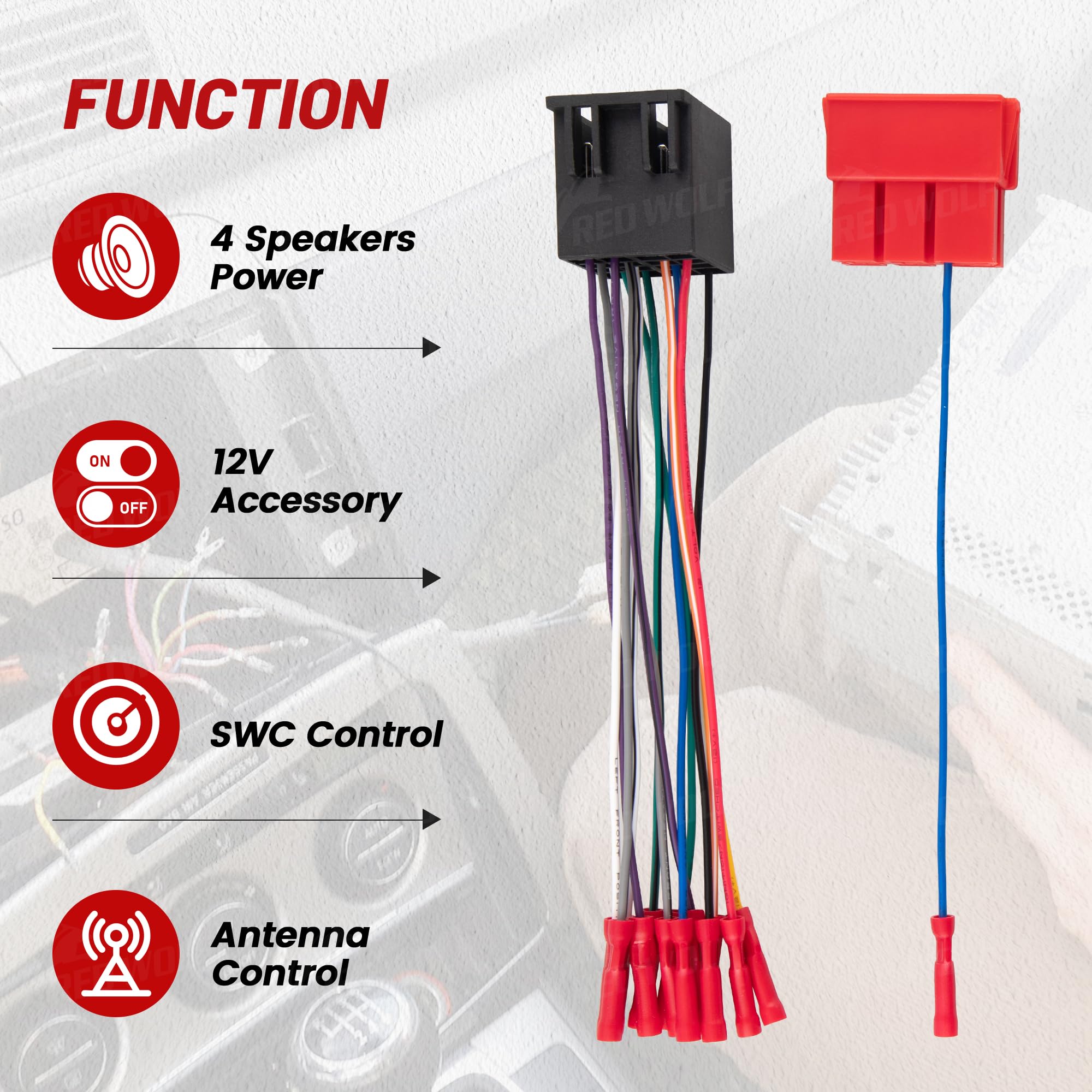 36-Pin Car Radio Wiring Harness For Hyundai 2009-2015 & KIA 2009-2019 - Aftermarket Stereo Install Adapter