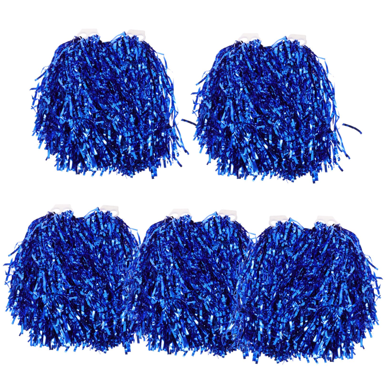 Mikikit 3sets Cheerleading Pompoms Set and Silver Pom Poms for Dance and Sports Events 10pcs*3