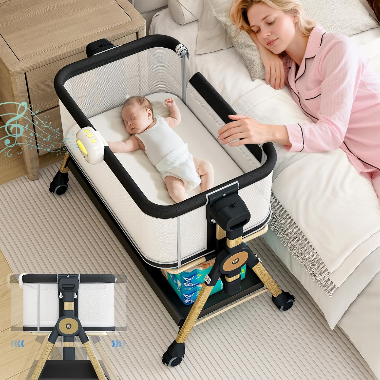 Amazon.co.jp: Oqhvup ベビーベッド 添い寝 乳児用ベッド 新生児ベッド Amazon.co.jp: Oqhvup ベビーベッド 添い寝 乳児用ベッド 新生児ベッド