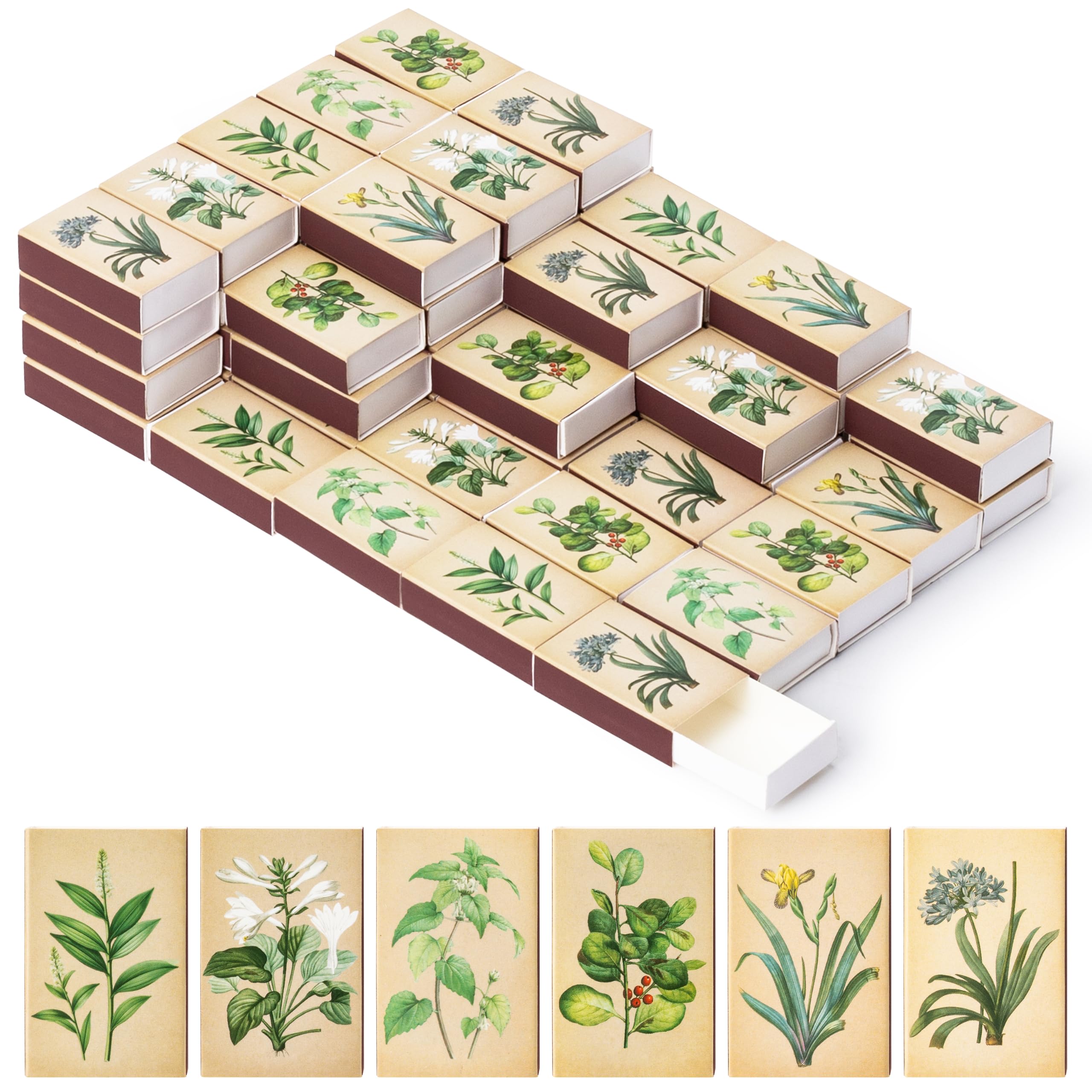 A1DIEE Blank Matches Containers - 60PCS Empty Match Boxes Decorative Match Storage Containers