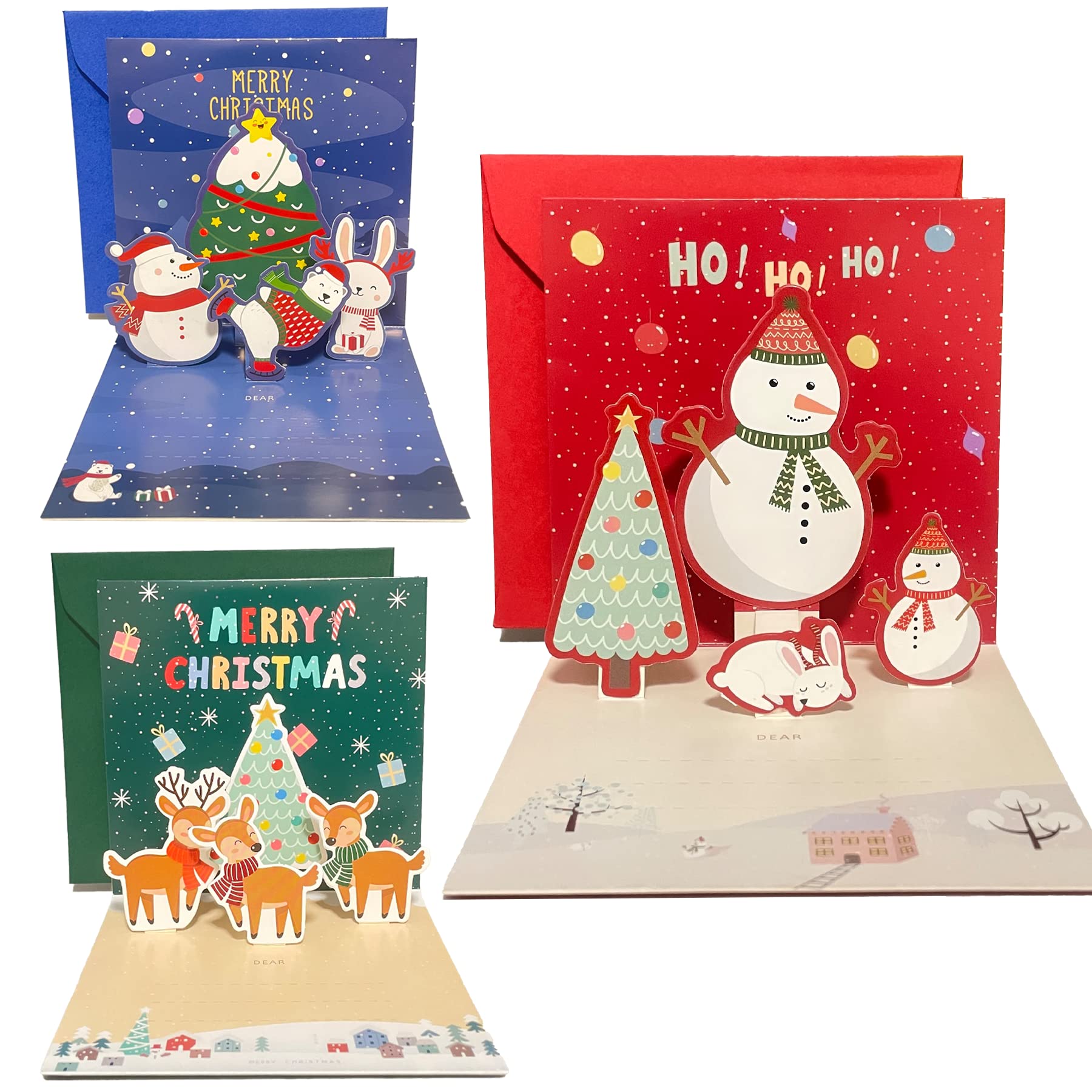 Biglietto Di Natale 3D Pop Up Con Busta – Cartolina Albero Natalizio 20x15 Cm, Scritta 'Buon Natale', Regalo Per Bambini, Adulti, Insegnanti E Famiglia - 3