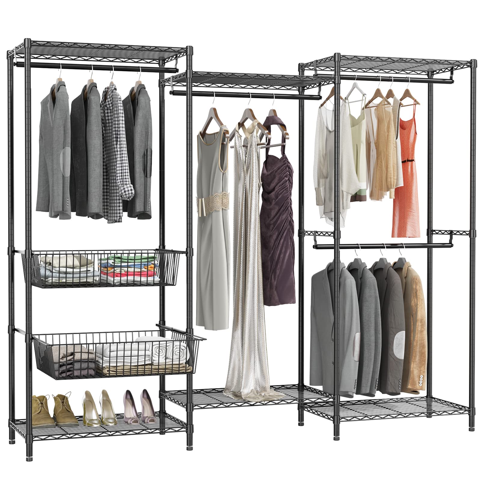 VIPEK V10S Wire Garment Rack 5Tiers Heavy Duty Clothes Rack Large Size