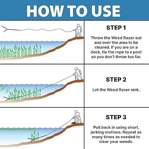 Miniatura 5 de Desmalezadora acuática Jenlis Weed Razer Express para lagos, estanques y playas