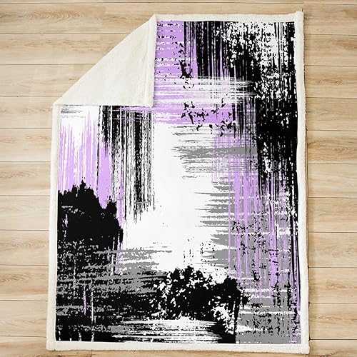 Miniatura 9 de Manfei Manta abstracta moderna de arte abstracto para decoración de habitación de niños y niños, estilo grunge, color rojo, negro, gris, para sofá,