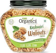 HILLS ORGANICS Fresh & Natural kashmiri Walnut kernels, Without Shell, Akhrot Giri 4 Pices 1 Kg of (500gm x 2) Jar Pack