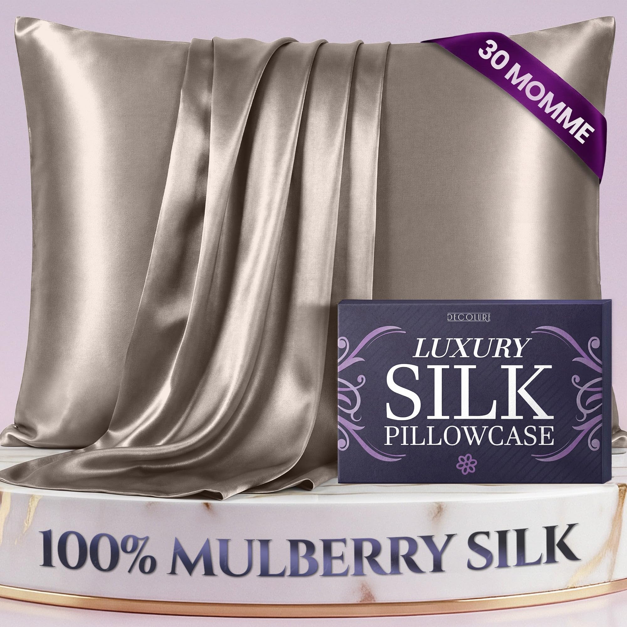 DECOLURE 30 Momme Silk Pillowcase