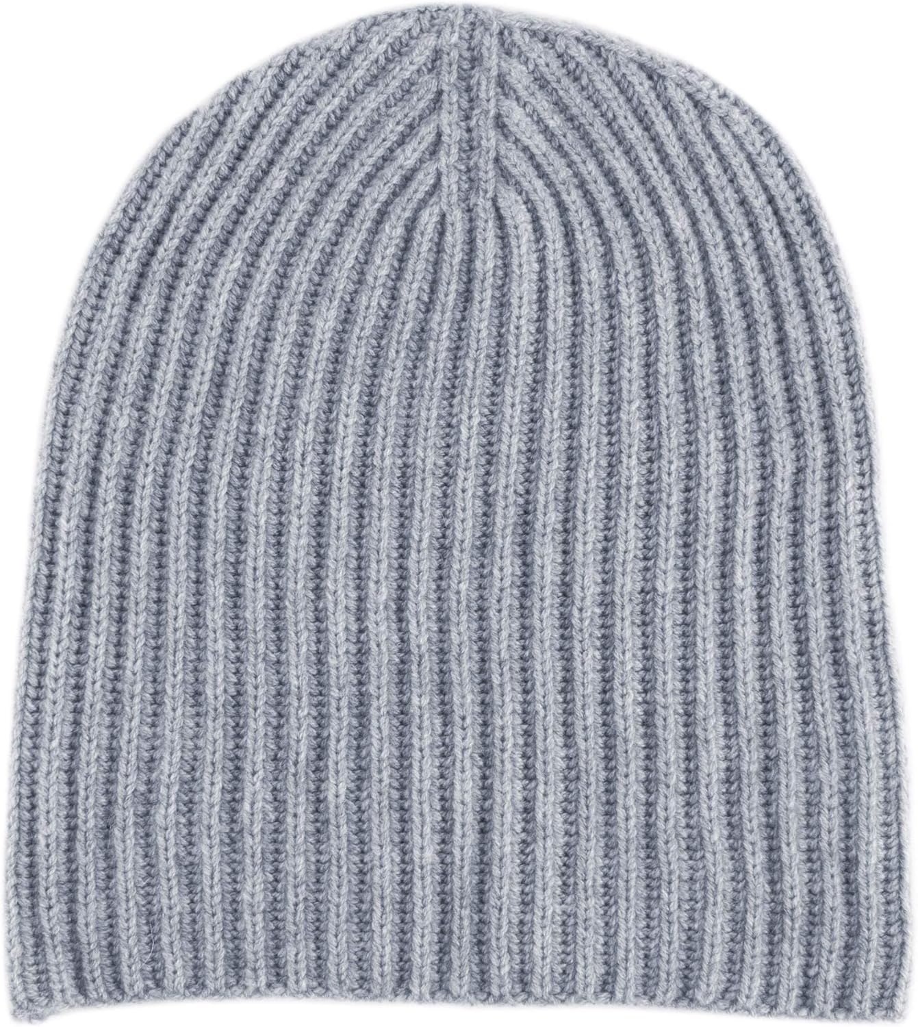 Shorts of Hawick Men's Ribbed 100% Cashmere Beanie Hat - Light Gray - Made in Scotland by Love Cashmere - Image 2