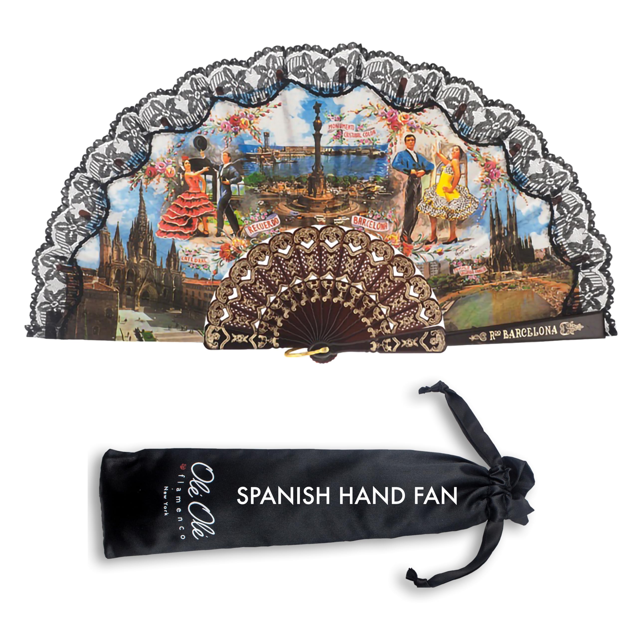 Amazon.com: Spanish Hand Fan for Women Authentic Folding Hand Fan