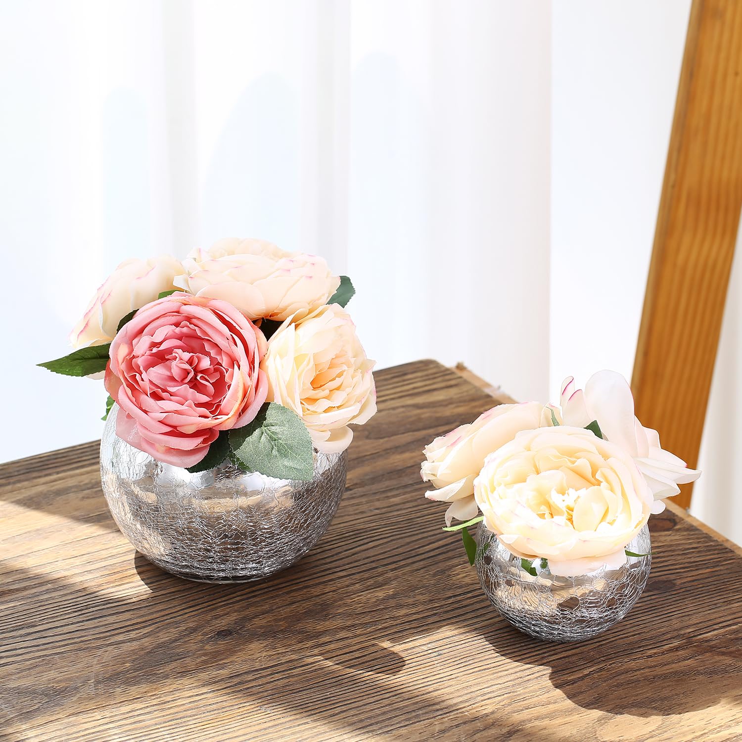 Amazon.co.jp: 6個セット きらめく花瓶 ひび模様 ゴールド花瓶