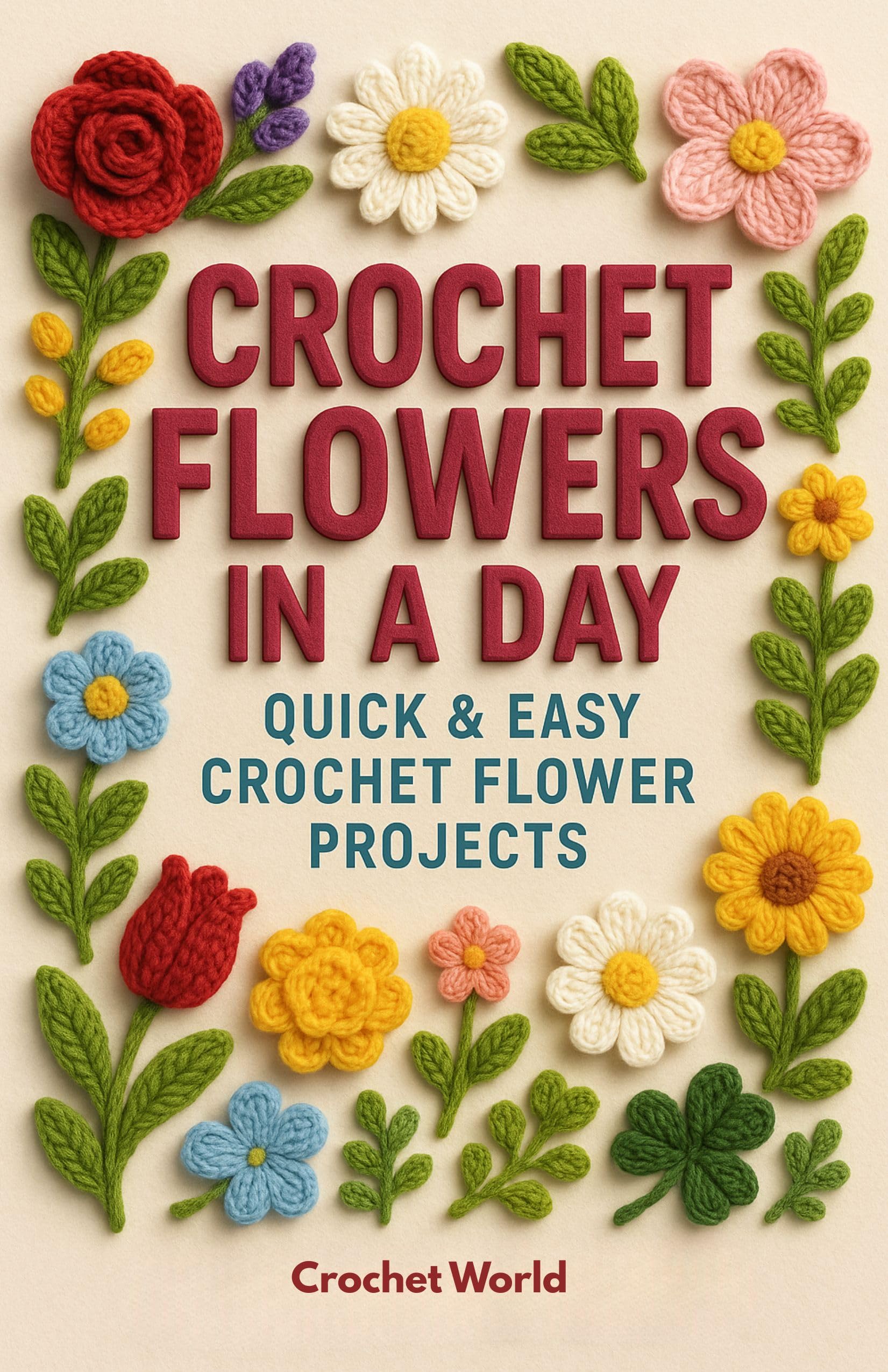 Crochet Flowers in a Day: Quick & Easy Crochet Flower Projects for a Crochet Garden (Premium Color Edition Book 2)