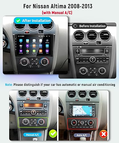 Miniatura 19 de Para Nissan Altima 2008-2012 Android 13 Estéreo de coche 9 pulgadas HD pantalla táctil Radio, inalámbrico CarPlay Android Auto GPS WiFi Bluetooth
