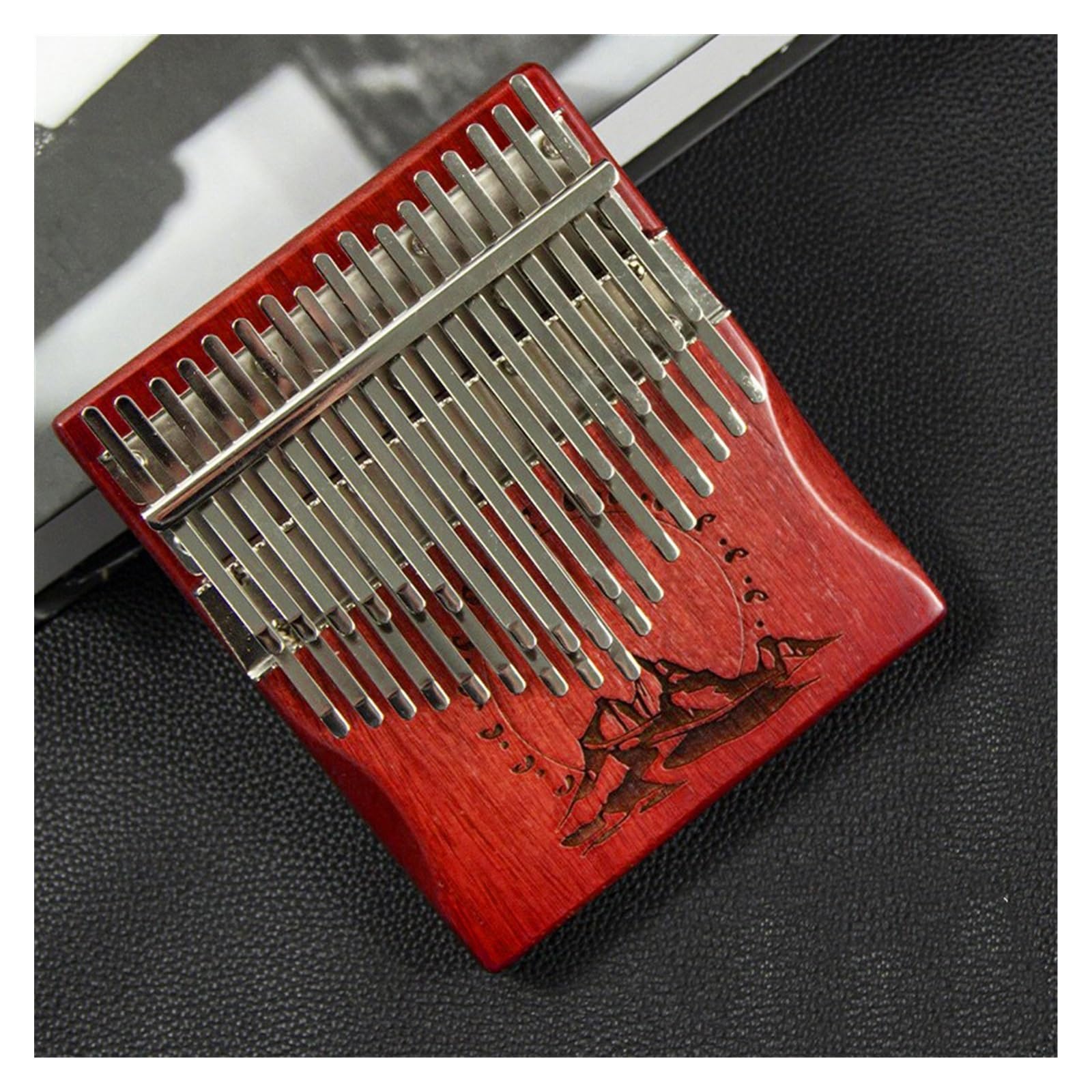 kalimba mini Podstawowy instrument muzyczny dwuwarstwowy fortepian mahoniowy z kciukiem 34 tony