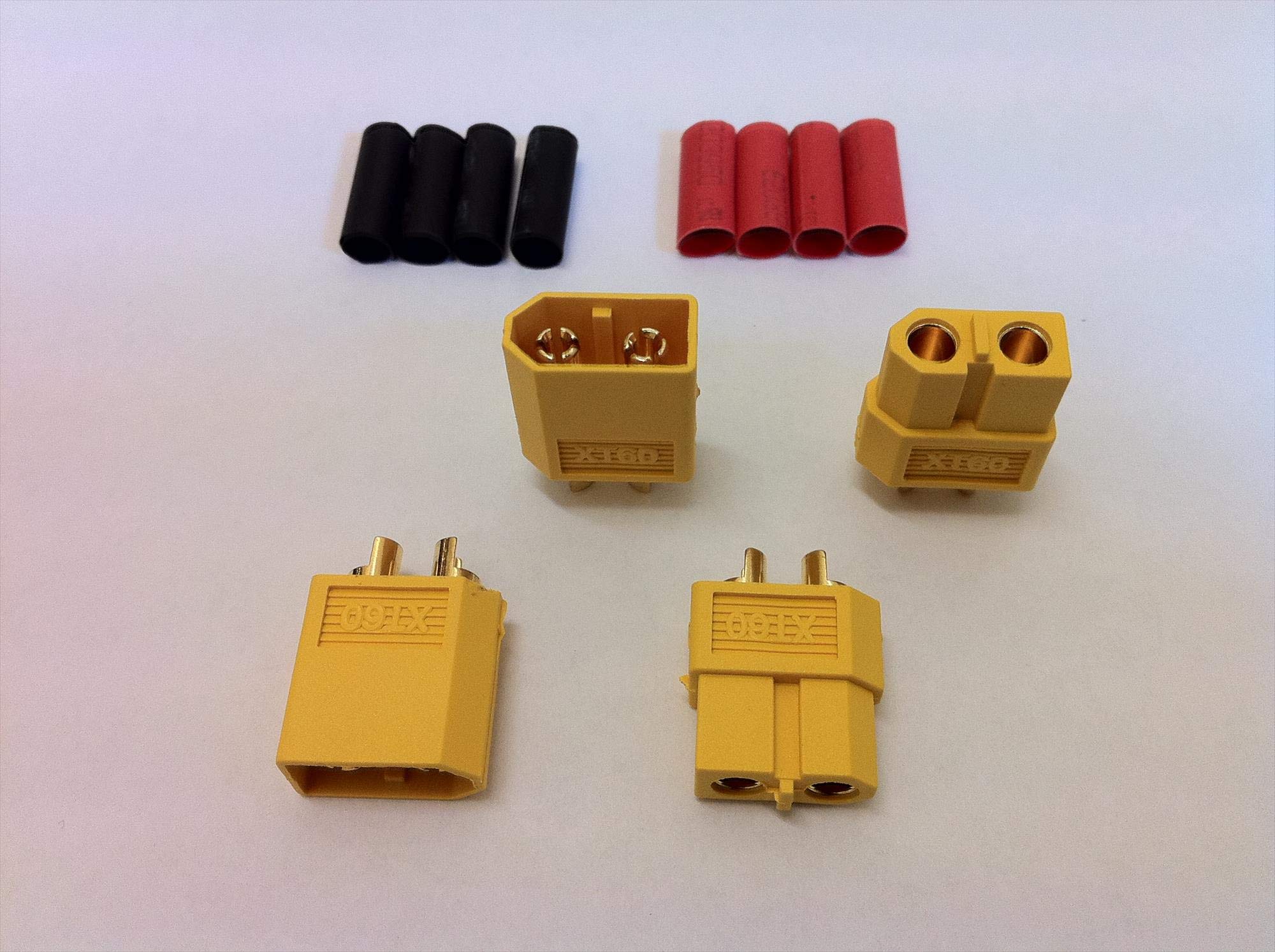 Logic RC XT60 Connector Set with Heat Shrink 2 pairs FS-XT60/02