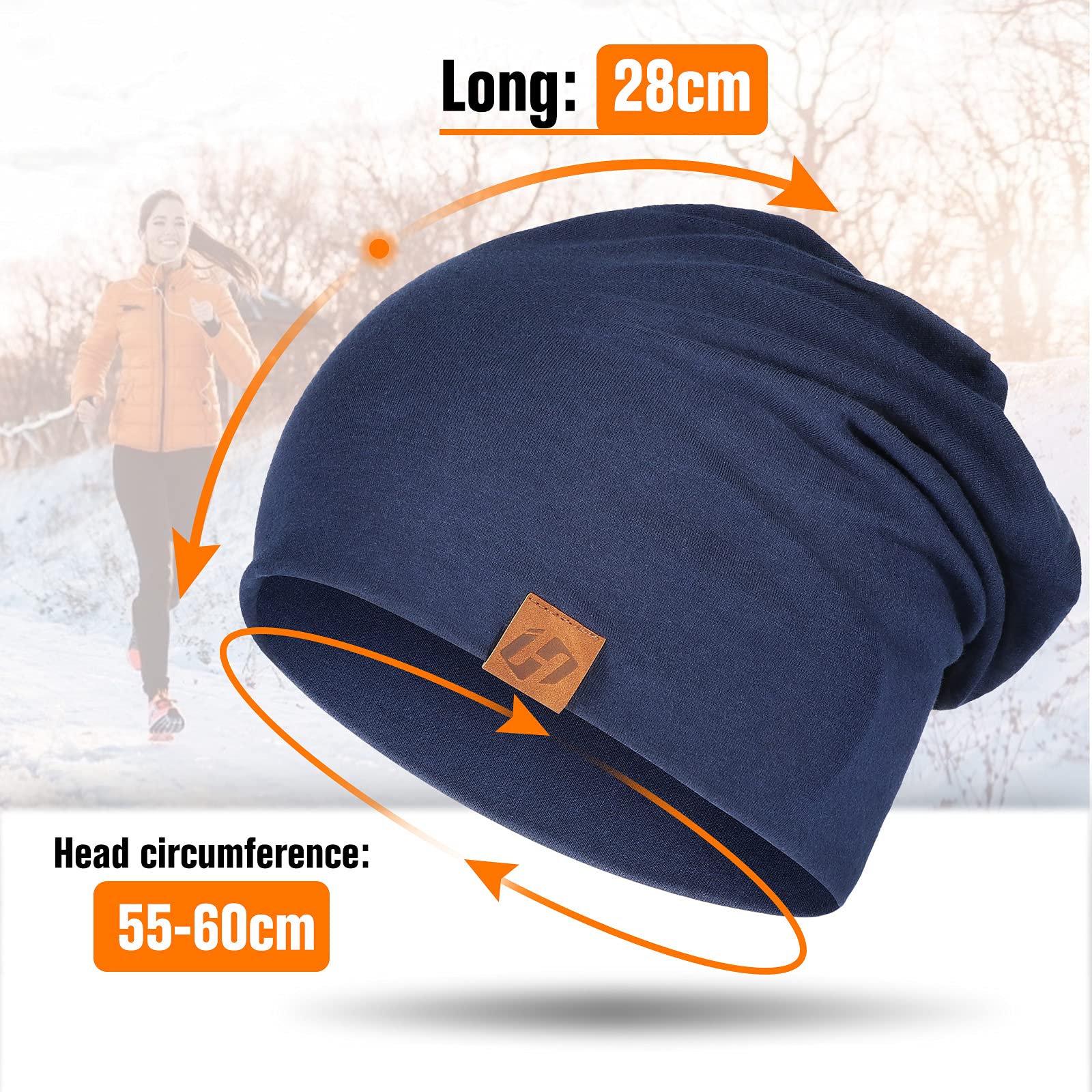 HASAGEI Berretto da donna leggero morbido unisex Slouch Beanie elastico berretto da uomo per tutte le stagioni