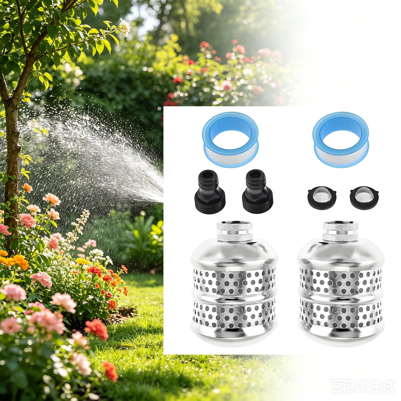 PANGBOER Filtro per l ' Acqua in Alluminio Adatto per l ' irrigazione con irrigatore per orto da Giardino necessita Filtro da Giardino in Alluminio