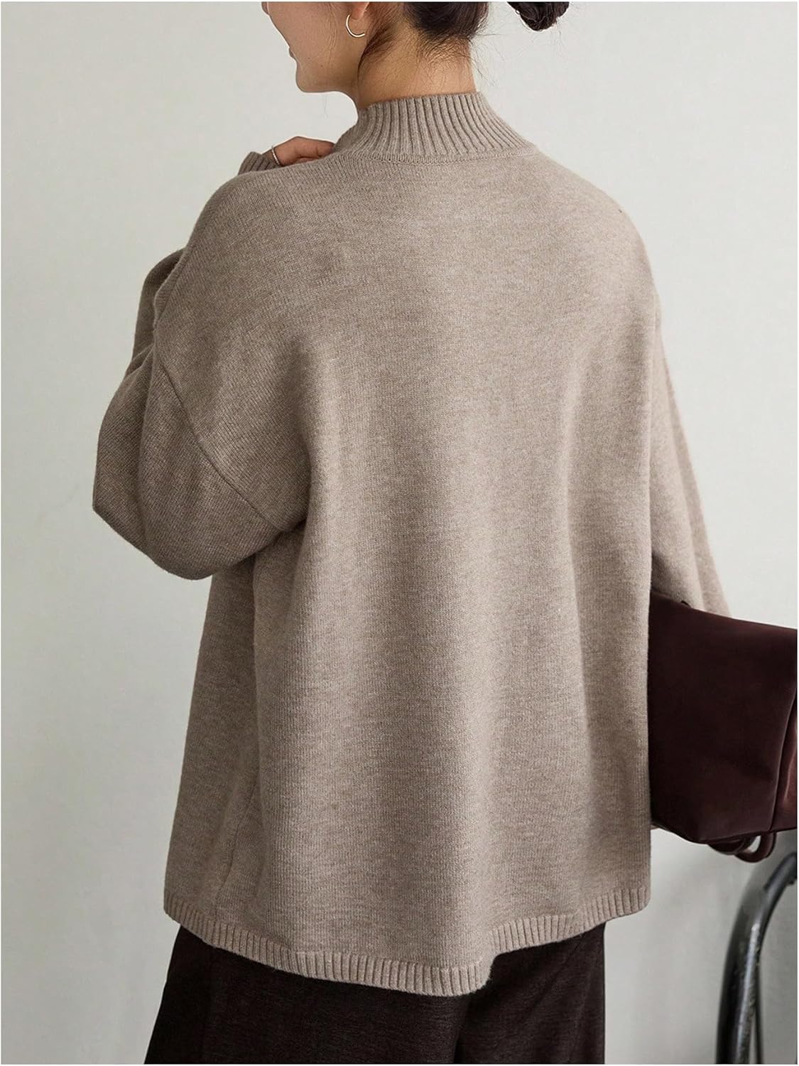 Verdusa Turtleneck Sweater Cozy Oversized Sweaters for Women Trendy Old Money Clothes - Image 2