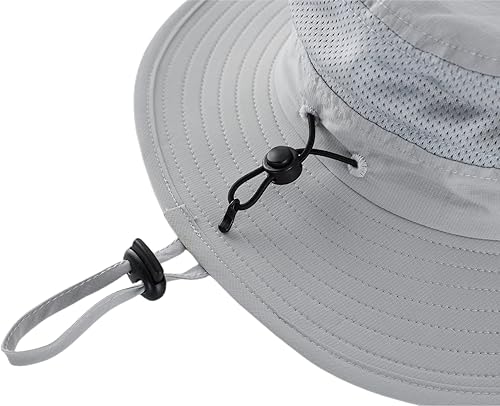 Miniatura 6 de Connectyle Sombrero de sol UPF 50+ para niños, sombrero de ala ancha, sombrero de playa de verano, sombrero de safari ajustable, sombreros de 2 a 7