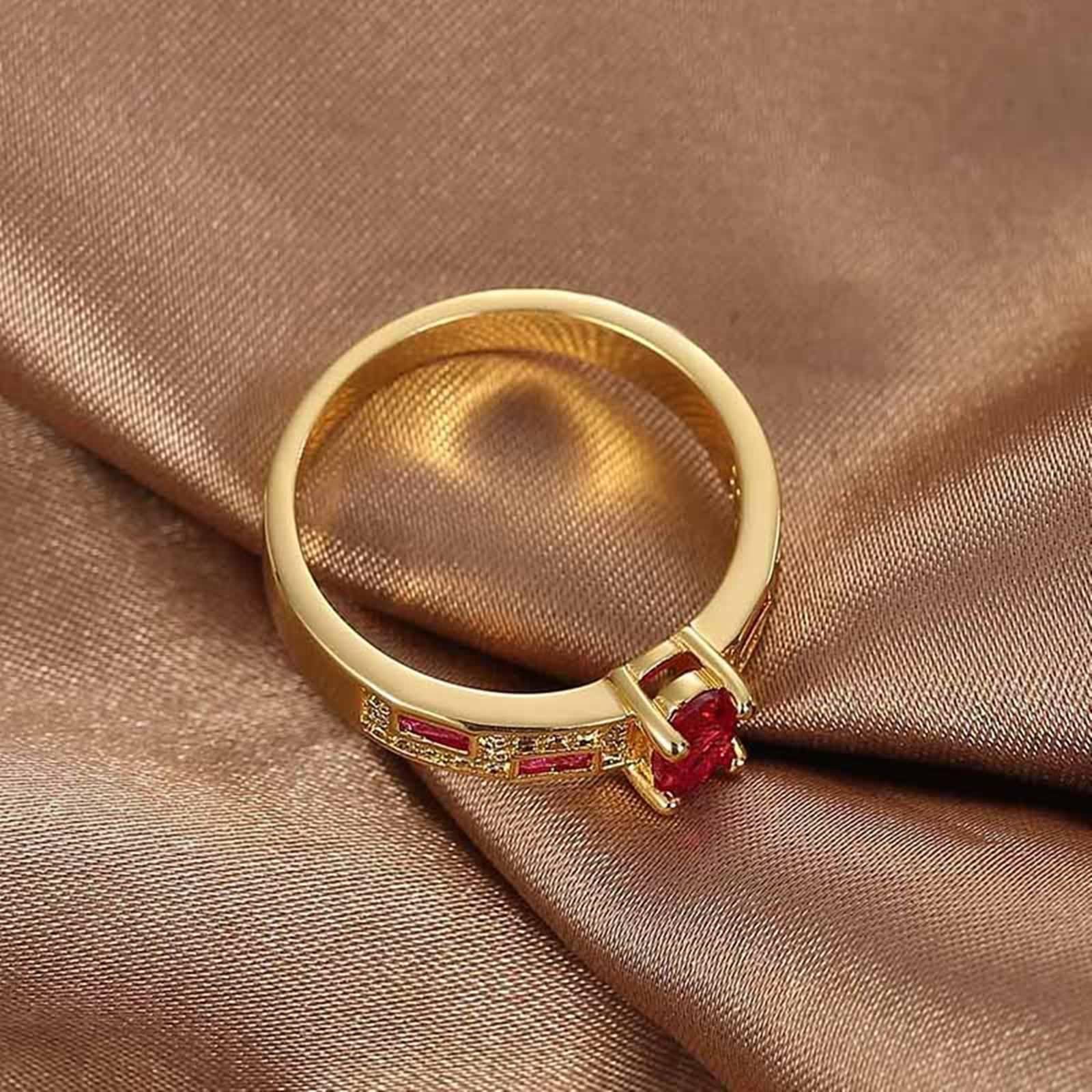 Anillo de oro amarillo 750 de 18 quilates, elegante, vintage