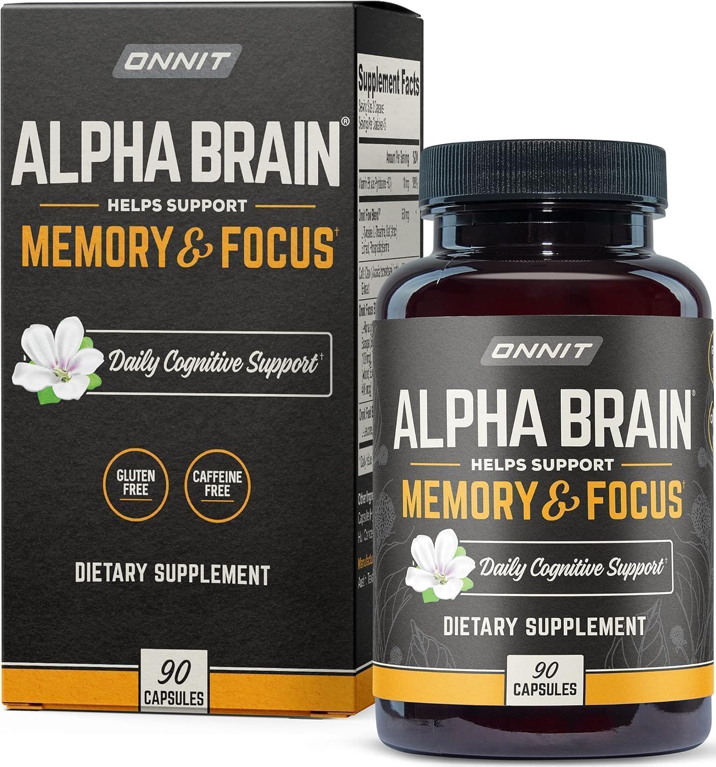 Alpha-Brain Cognitive Enhancement Nootropic & Phosphatidylserine - 90 Count