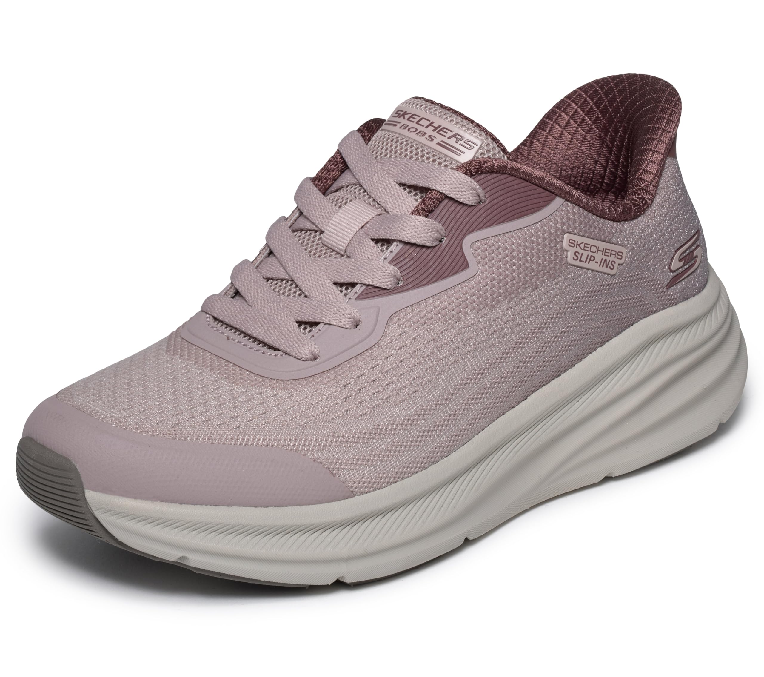 Skechers Women's BOBS Skillz AIRY Stride Trainers, Pink, 3.5 UK