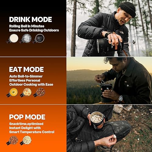 Miniatura 3 de Hervidor eléctrico, cafetera de prensa francesa, pequeña olla portátil de agua de viaje, hervidor de té eléctrico de 30 onzas para agua hirviendo,