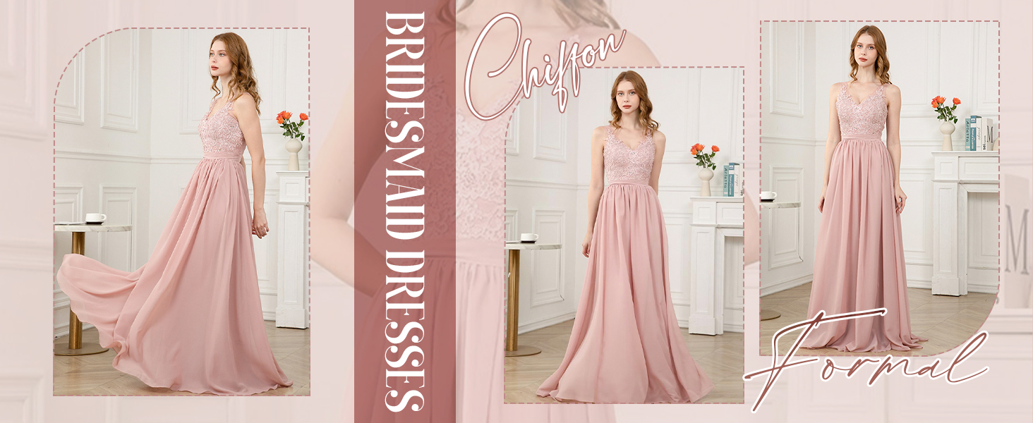 Lace Appliques Chiffon Bridesmaid Dresses for Women 2025 Beaded V Neck  A-line Ruched Long Formal Evening Party Ball Gowns Aqua Blue 0 at Amazon  Women's Clothing store