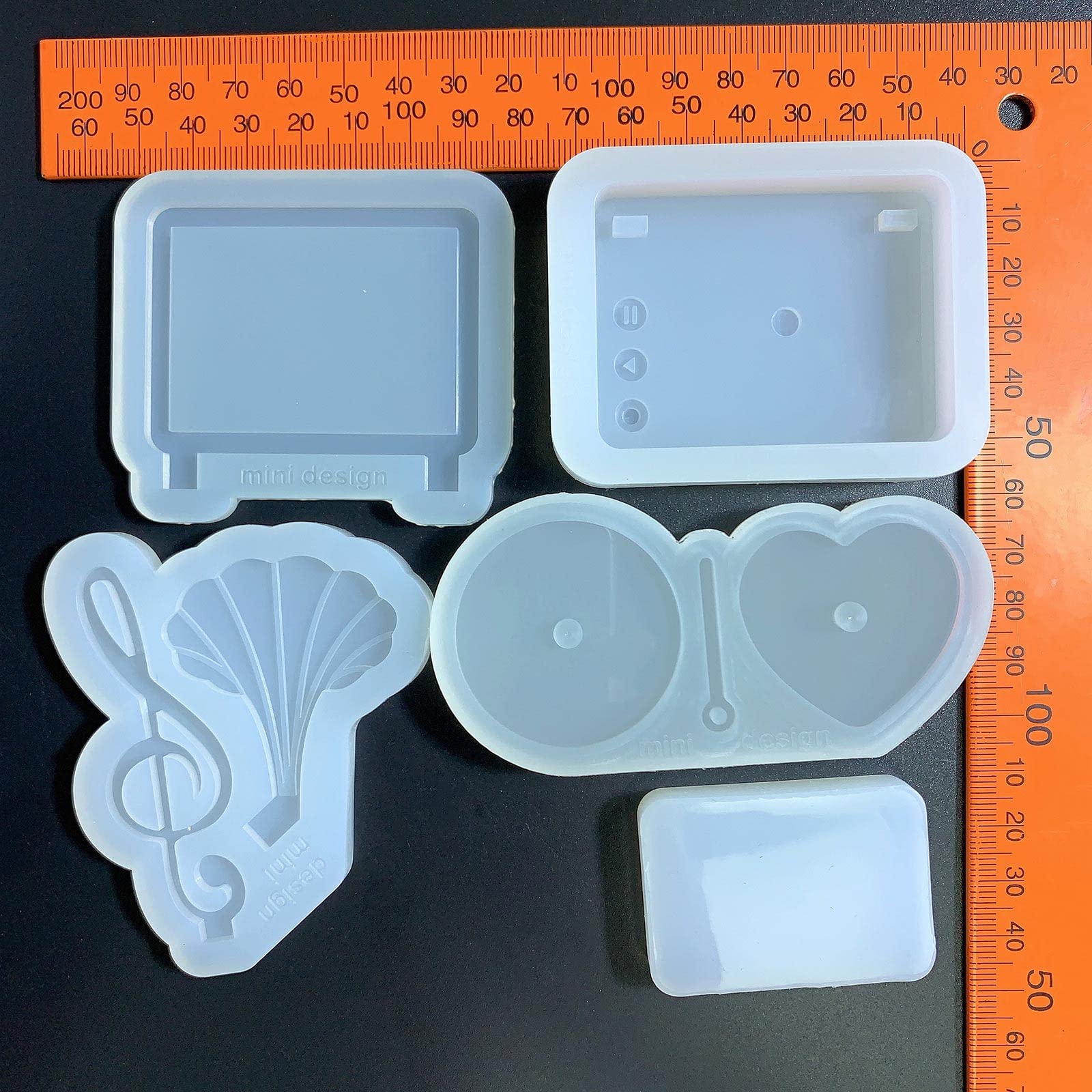 Stampo in silicone per sabbia mobile per resina epossidica, decorazione per la casa, giradischi, set di cornici per foto, giradischi