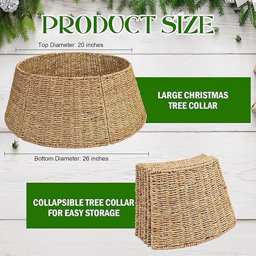 Miniatura 8 de Rocinha - Collar de ratán para árbol de Navidad, tejido a mano, para decoración de árbol de Navidad, decoración de árbol de Navidad, fácil de