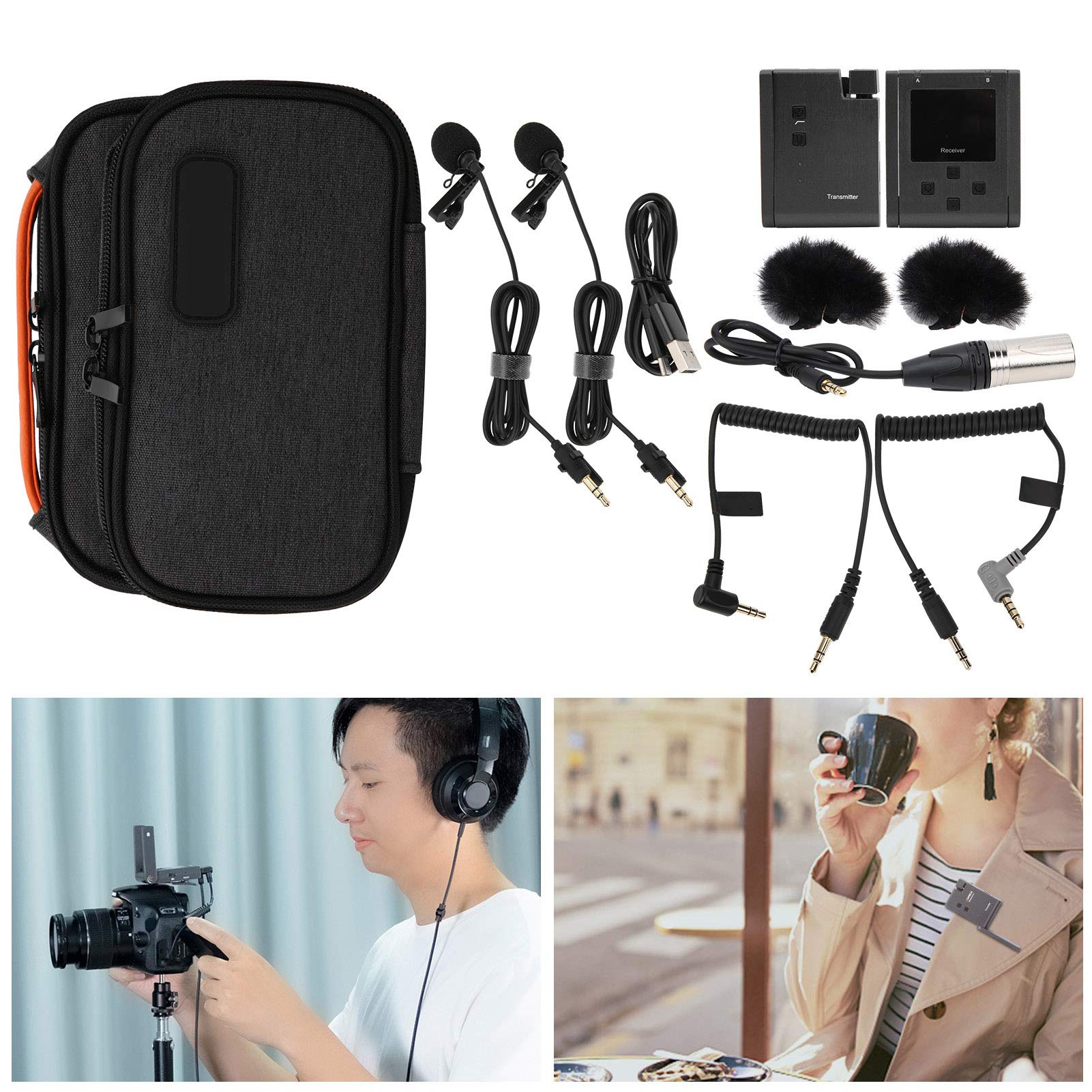Denash Microfono Hifi Wireless con Ricezione del Suono Onnidirezionale per Interviste, Vlog e Multi - per iOS/Boomx u U1 Kit Microfono