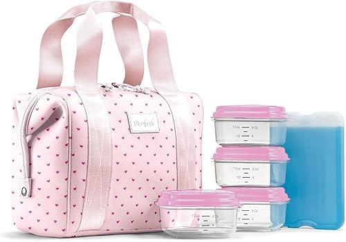 Miniatura 16 de Fit & Fresh Remi - Lonchera de neopreno para mujer, kit de preparación de comidas con recipientes y bolsa de hielo XL, material autoaislante similar