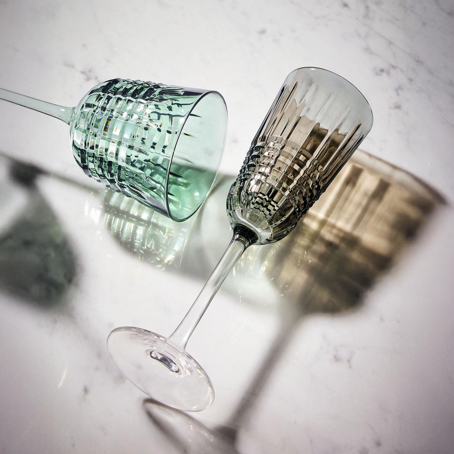 Cristal d'Arques, Sektgläser, Rendez-Vous Brume Marron, 17 cl, 6er Set | Bleifreies Kristallglas, Champagnergläser für Sekt und Crémant, spülmaschinenfest, dauerhafter Glanz, als Geschenk geeignet