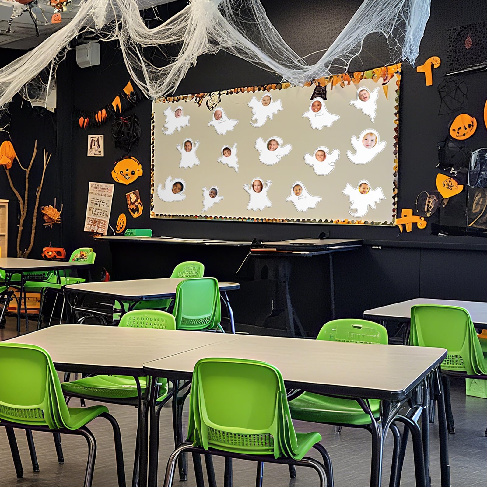 Snapklik.com : Ctosree 48 Pcs Halloween Ghost Bulletin Board Photo ...
