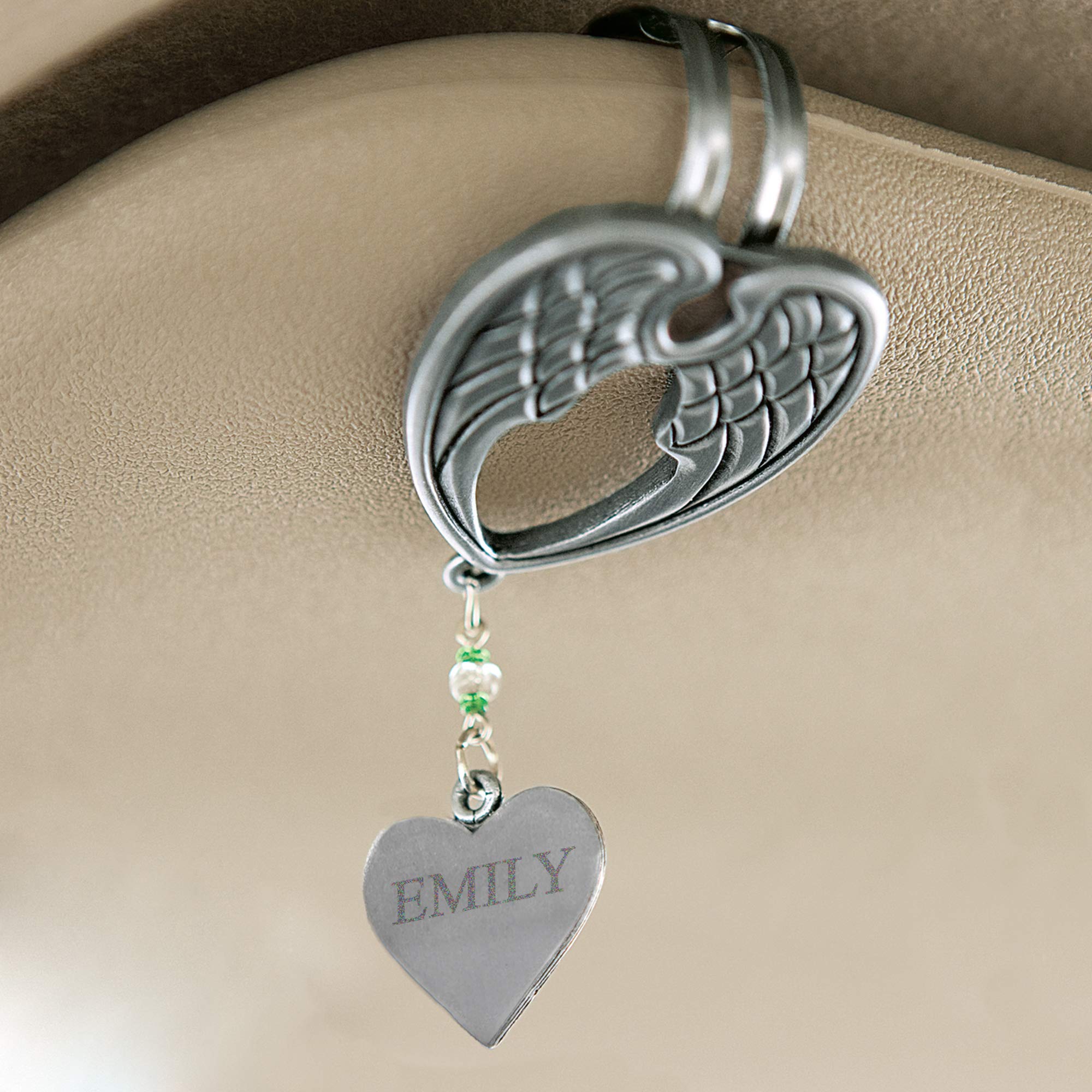 Let's Make Memories Personalized Guardian Angel Visor Clip - Reminder to Drive Safely - Car Accessory - Customize with Any Name - 3”L x 1 3/4”W