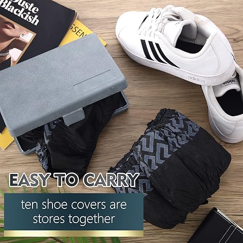 Miniatura 7 de Paquete de 300 fundas desechables para botas o zapatos, antideslizantes, grandes, para cubrir zapatos o botines en interiores, protectores de