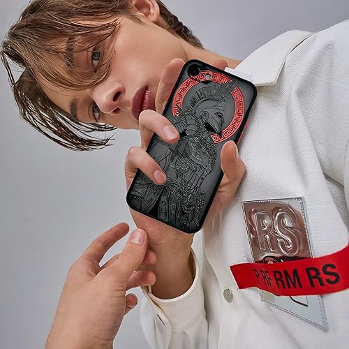 Miniatura 5 de Cool Gladiator - Funda de teléfono con relieve 3D compatible con iPhone 78SE transparente esmerilado a la moda