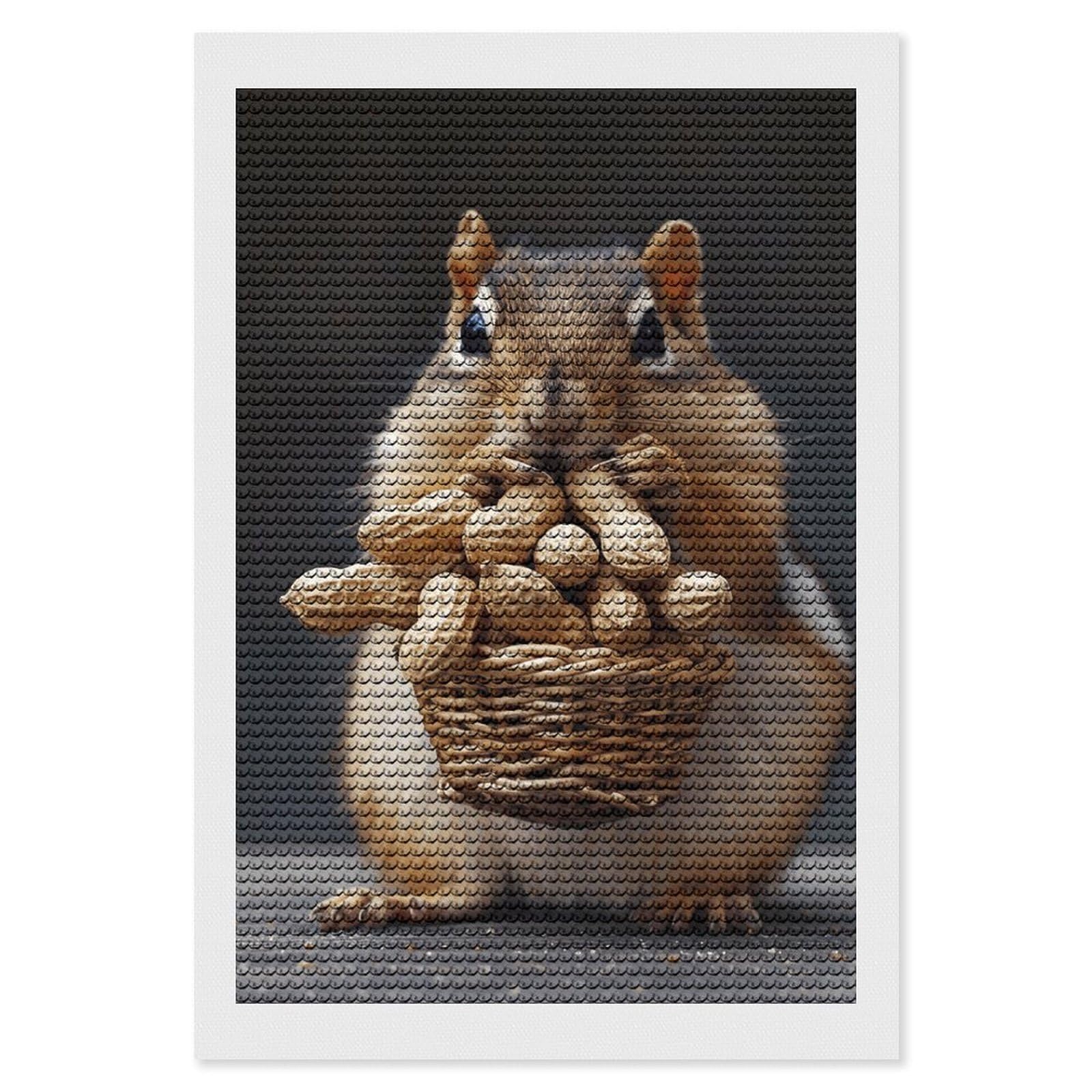 Squirrel Diamond Painting Kits for Adults, DIY 5D Diamond Painting Kits for Beginners, Round Full Drill Diamond Dots Paintings, Diamonds Pictures Gem Art for Crafts Home Decor 8"x12"